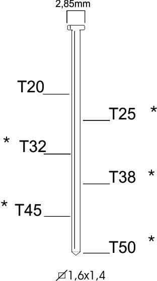 K200045 BRADS 16GA T20