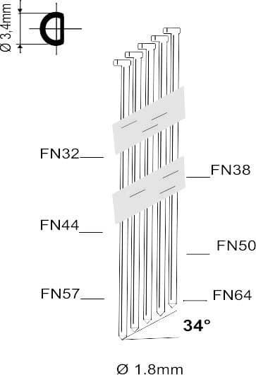 K200555 DA nagels FN57 INOX